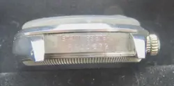 Mens Rolex Date 15000 Stainless Steel Watch Oyster Band White & Black Roman Dial
