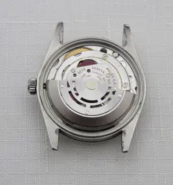 Mens Rolex Date 15000 Stainless Steel Watch Oyster Band White & Black Roman Dial