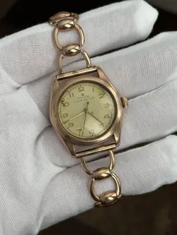 VINTAGE ROLEX OYSTER PRECISION ROSE GOLD WW2 MILITARY MEN’S MANUAL WATCH