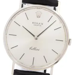 ROLEX CELLINI 3833 K18WG CAL.1600 SILVER DIAL HAND WINDING MEN'S WATCH_879967
