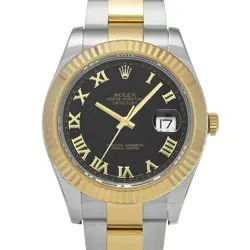 ROLEX DATEJUST II 116333 RANDOM SERIAL BLACK WATCH WRISTWATCH R45_0421