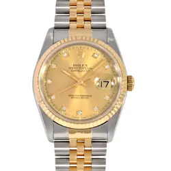 ROLEX 16233G DATEJUST X NUMBER 1991 MANUFACTURING WRISTWATCH AUTOMATIC CHAMPAGNE
