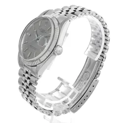 ROLEX DATEJUST 1601 MOSAIC LINEN BAR NO. 28 ANTIQUE WATCH R45_0421