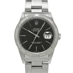 ROLEX DATEJUST THUNDERBIRD 16264 Y NUMBER 2002 BLACK WATCH WRISTWATCH R45_0421