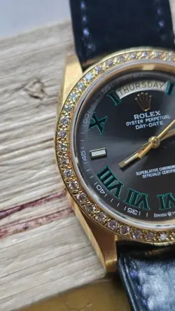 VINTAGE ROLEX 1803 DAY-DATE CUSTOM WIMBLEDON DIAL MEN'S AUTOMATIC WATCH 1973