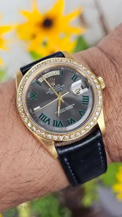 VINTAGE ROLEX 1803 DAY-DATE CUSTOM WIMBLEDON DIAL MEN'S AUTOMATIC WATCH 1973