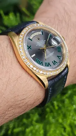 VINTAGE ROLEX 1803 DAY-DATE CUSTOM WIMBLEDON DIAL MEN'S AUTOMATIC WATCH 1973