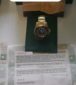 GOLD ROLEX SUBMARINER 16610
