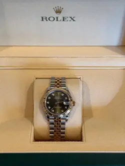 ROLEX 278273 DATEJUST 31MM OLIVE DIAMOND DIAL JUBILEE BAND TWO TONE 18K/STEEL