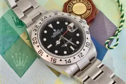 ROLEX EXPLORER II 40MM 16570 BLACK 3186 MOVEMENT ENGRAVED REHAUT 2009