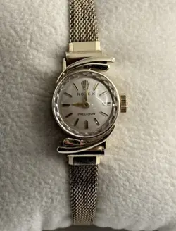 VINTAGE LADIES ROLEX PRECISION 14K GOLD CAL. 1401