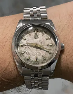 *READ FULL INFO *ORIGINAL ROLEX TUDOR CASE+ROLEX STRAP+SWAPPED MOVEMENT SWISS AS