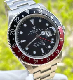 ROLEX COKE 16710 GMT MASTER II RED BLACK + ROLEX BOX