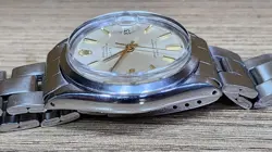 Rolex Date 1500 Silver Dial Cal 1570 Dial Steel Automatic 34mm Mens Watch