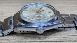 Rolex Date 1500 Silver Dial Cal 1570 Dial Steel Automatic 34mm Mens Watch