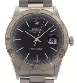 ROLEX 16264 TURN-O-GRAPH THUNDERBIRD 36MM BLACK DIAL BOX MANUAL | SERVICED 2025