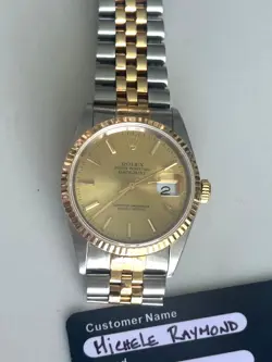 ROLEX  DATEJUST  16233  36MM STAINLESS STEEL / 18K GOLD
