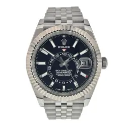 ROLEX SKY DWELLER STAINLESS STEEL BLACK DIAL 42MM AUTOMATIC MEN’S WATCH 326934