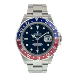 ROLEX GMT-MASTER II STAINLESS STEEL BLACK DIAL 40MM AUTOMATIC MEN’S WATCH 16710