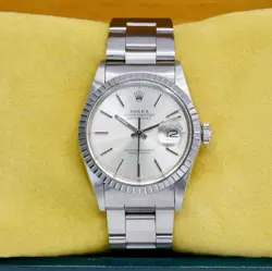 ROLEX DATEJUST 16030 SILVER DIAL STAINLESS STEEL 36MM OYSTER BRACELET BOX PAPPER