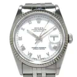 AUTH ROLEX DATEJUST 16234 W658698 WHITE UNISEX WRIST WATCH