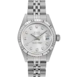 ROLEX DATEJUST 10P DIAMOND 79174G SILVER P NUMBER SECOND HAND WOMEN
