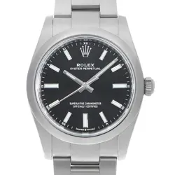 ROLEX OYSTER PERPETUAL 124200 BLACK BAR RANDOM NUMBER SECOND HAND MENS