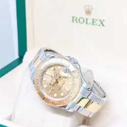 ROLEX 35MM CHAMPAGNE DIAL 2 TONE YACHTMASTER REF: 168623 (M SERIES)