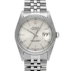 USED ROLEX DATEJUST 16234 SILVER CASE SIZE 36×36MM MEN'S WATCH #4114222