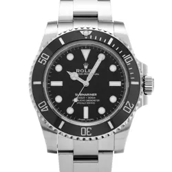 USED ROLEX SUBMARINER 114060 BLACK CASE SIZE 40×40MM MEN'S WATCH #413022