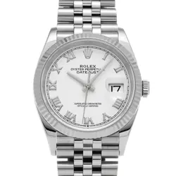 USED ROLEX DATEJUST 36 126234 WHITE CASE SIZE 36×36MM MEN'S WATCH #434022