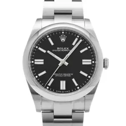 USED ROLEX OYSTER PERPETUAL 41 124300 BLACK MEN'S WATCH #411722