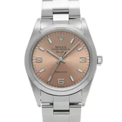 USED ROLEX AIR KING 14000 PINK CASE SIZE 34×34MM MEN'S WATCH #416422