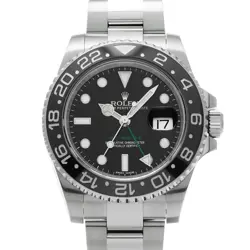 USED ROLEX GMT MASTER II 116710LN BLACK CASE SIZE 40×40MM MEN'S WATCH #422222