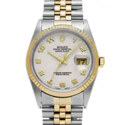 USED ROLEX DATEJUST 16233 IVORY CASE SIZE 36×36MM MEN'S WATCH #4318622