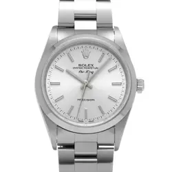 USED ROLEX AIR KING 14000 SILVER CASE SIZE 34×34MM MEN'S WATCH #436422