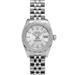 USED ROLEX DATEJUST 179174 SILVER CASE SIZE 26×26MM LADIES WATCH #415022