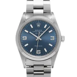 USED ROLEX AIR KING 14000 BLUE CASE SIZE 34×34MM MEN'S WATCH #426422