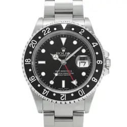 USED ROLEX GMT MASTER II 16710 BLACK CASE SIZE 40×40MM MEN'S WATCH #436222