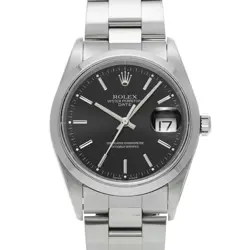 USED ROLEX OYSTER PERPETUAL DATE 15200 BLACK MEN'S WATCH #412722