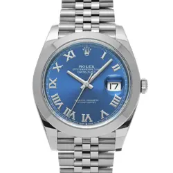USED ROLEX DATEJUST 41 126300 BLUE CASE SIZE 41×41MM MEN'S WATCH #442022
