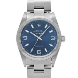 USED ROLEX AIR KING 14000M BLUE CASE SIZE 34×34MM MEN'S WATCH #411522
