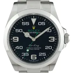 USED ROLEX AIR KING 126900 BLACK CASE SIZE 40MM MEN'S WATCH #411322