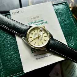 A STUNNING 1990 ROLEX DATEJUST 36mm WRISTWATCH REF. 16233 FULL SET