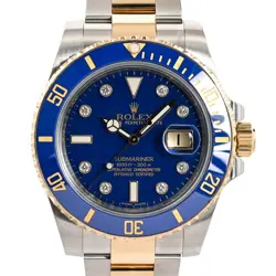 USED ROLEX SUBMARINER 116613GLB BLUE CASE SIZE 40MM MEN'S WATCH #41022