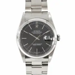 USED ROLEX DATEJUST 16200 BLACK CASE SIZE 36.0MM MEN'S WATCH #425522