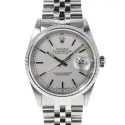 USED ROLEX DATEJUST 16220 SILVER CASE SIZE 36MM MEN'S WATCH #431422