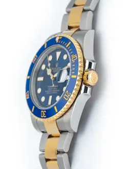 Rolex Submariner Date 40  Steel / 18k Yellow Gold Blue Ceramic Bezel 116613lb