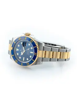 Rolex Submariner Date 40  Steel / 18k Yellow Gold Blue Ceramic Bezel 116613lb