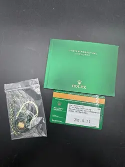 2015 ROLEX EXPLORER 214270 SILVER OYSTER BRACELET WITH SILVER BEZEL WATCH&CARD